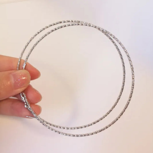 Twisted Silver Hoops 80mm
